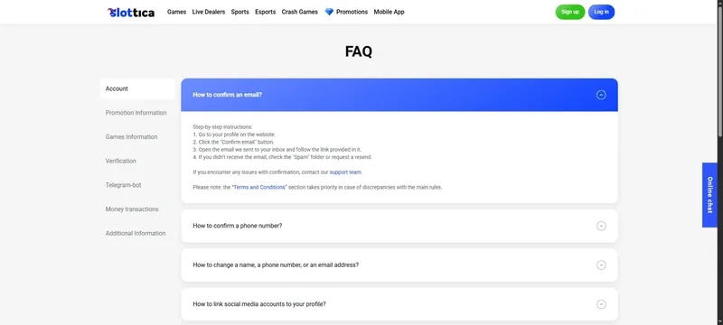 Slottica: Javna pitanja i odgovori, EN